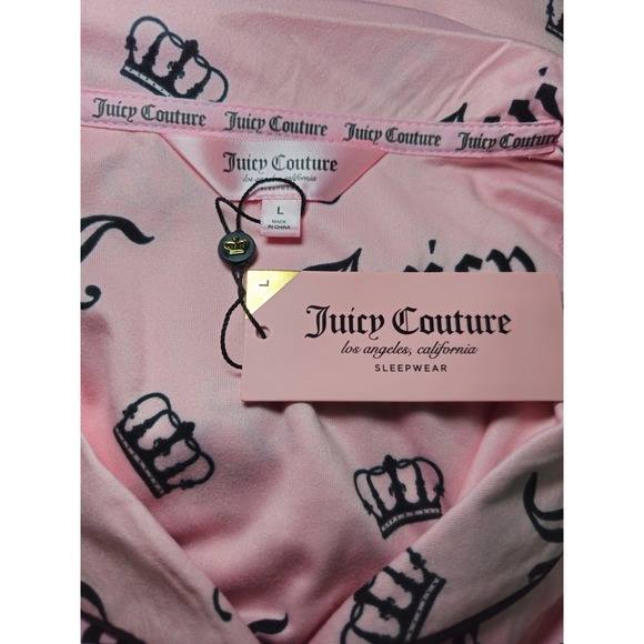Pink Pajamas Juicy Couture Pajama Sleepwear Short Loungewear Size L NWT - Picture 7 of 10